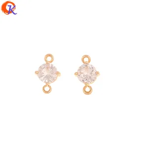 100 шт., круглые соединители для сережек, 7 х12 мм