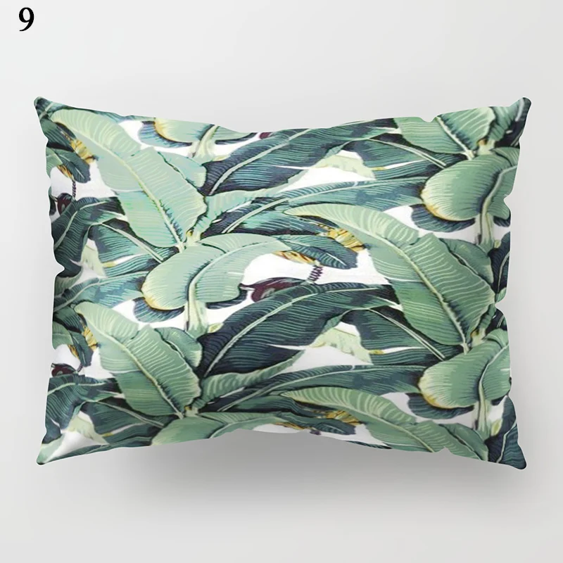 

Fashion Tropical Flowers Plants Bed Pillow Case Travel Bedroom Pillow Cover Rectangle Small Pillow Cases 50*30 cm Home Decor