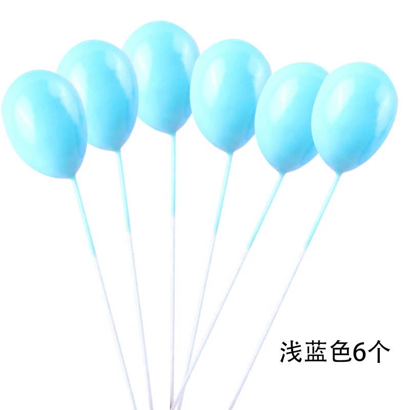 6PCS Light Blue Радуга Единорог торт Топпер облако флажки для торта День рождения Дети сувениры декорирование тортов капкейк Топпер для Свадебные принадлежности украшения - Цвет: 6PCS Light Blue