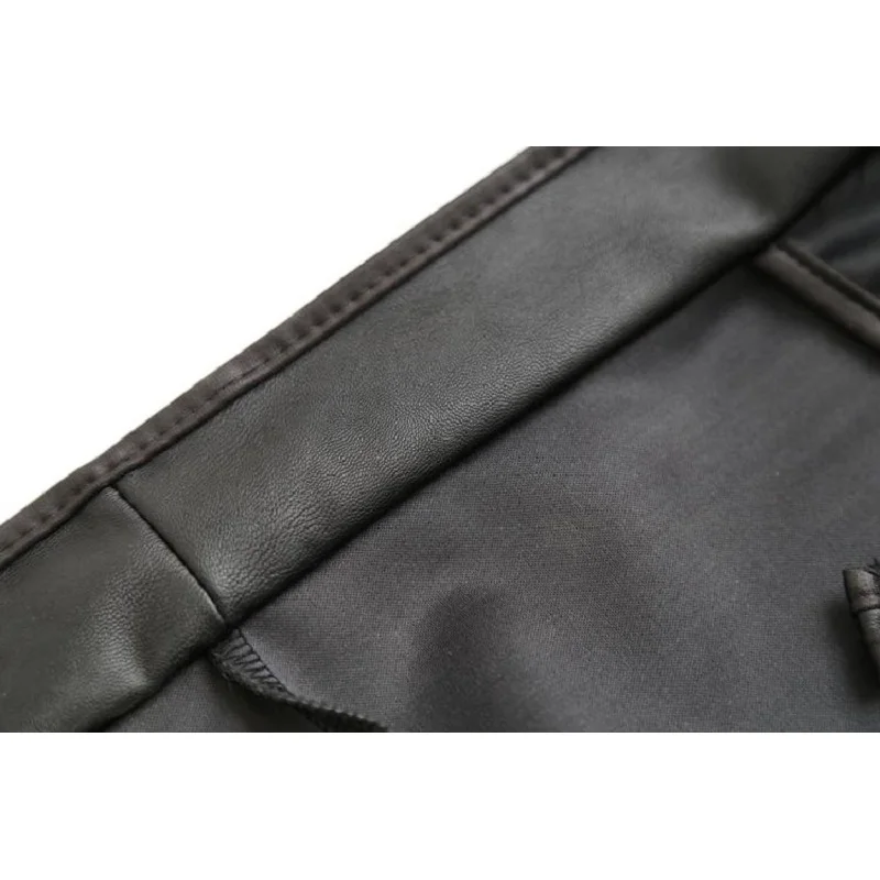 Женские мягкие трусики-танга из искусственной кожи с открытой спиной мини-юбка