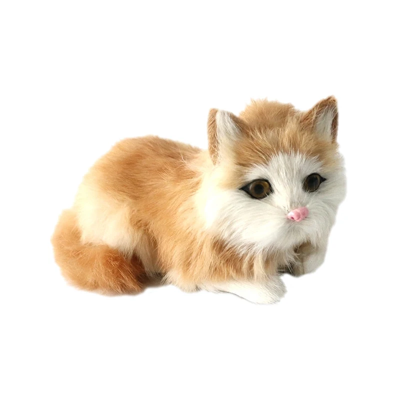 Супер кавайная имитация котов плюшевая игрушка Сидящая кошка котята набивная