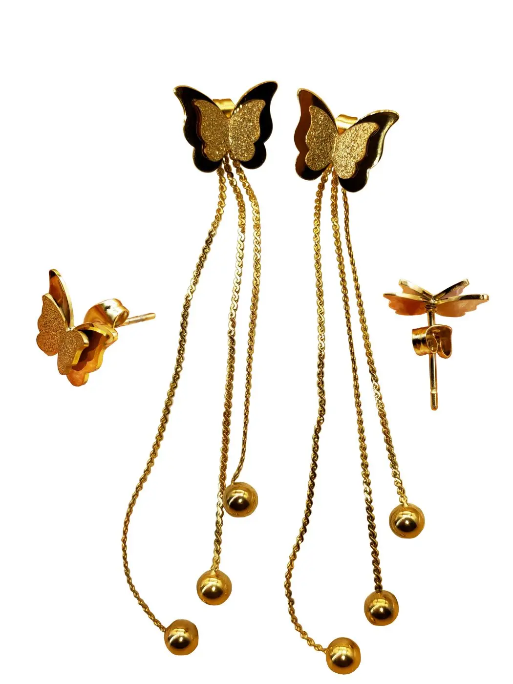 

Butterfly Stud Earrings for Women Frosted Butterfly Jewelry Cute Fashion Pretty for Women Gift Stainless Steel Jewelry Wholesale