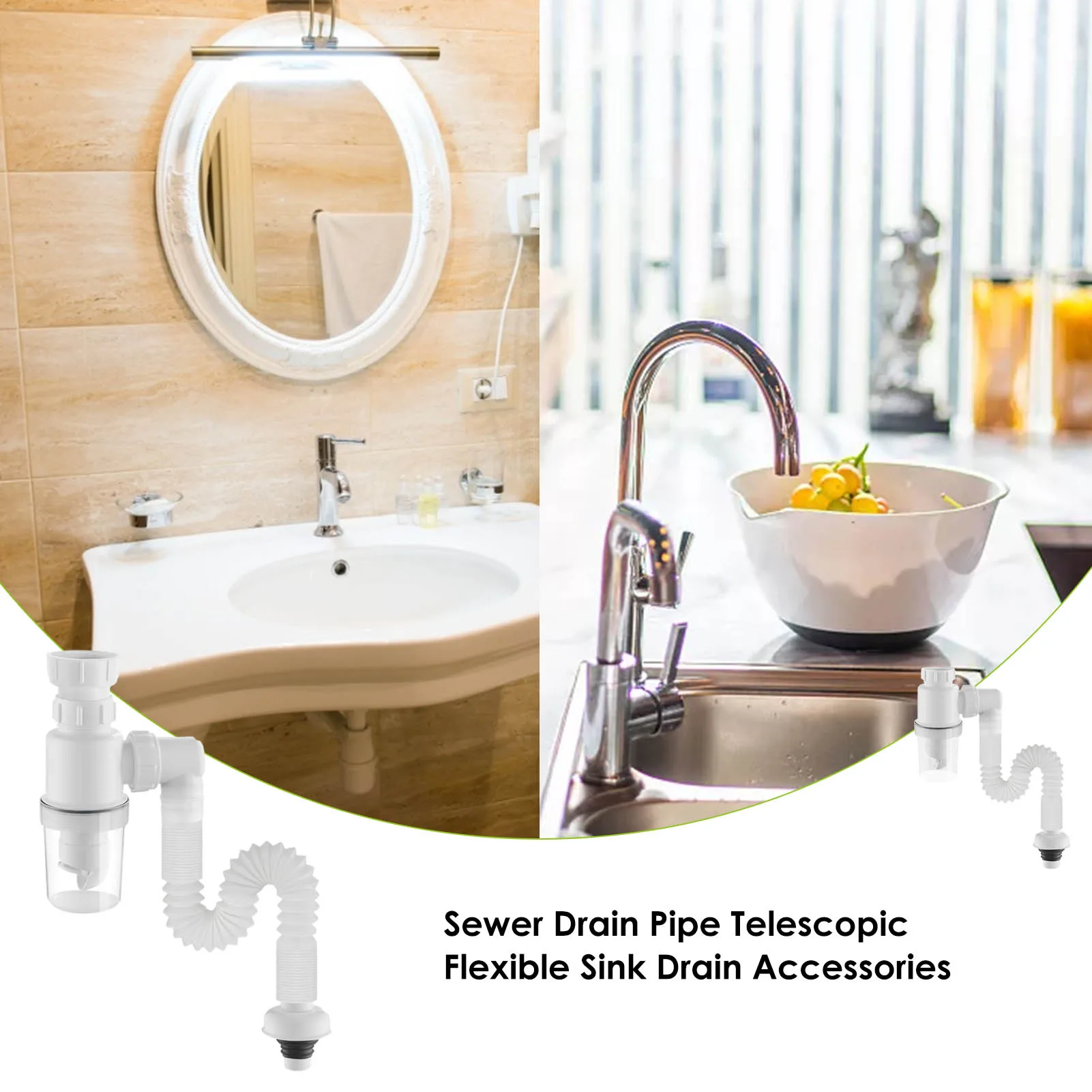 Sewer Drain Pipe Washing Machine Connector Anti-odor Telescopic Flexible Bathroom Sink Accessories Regular | Дом и сад