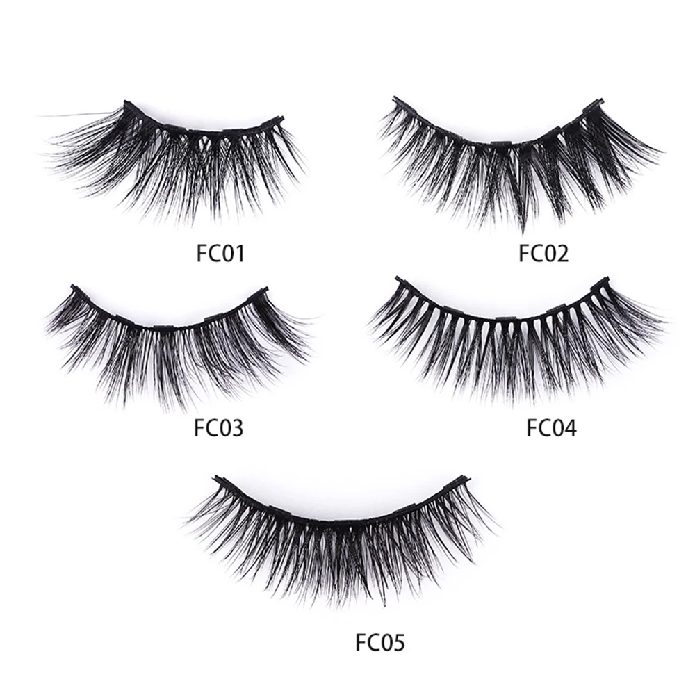 5 магнитных 4 пары без клея магнит Набор накладных ресниц разных стиля Магнитная