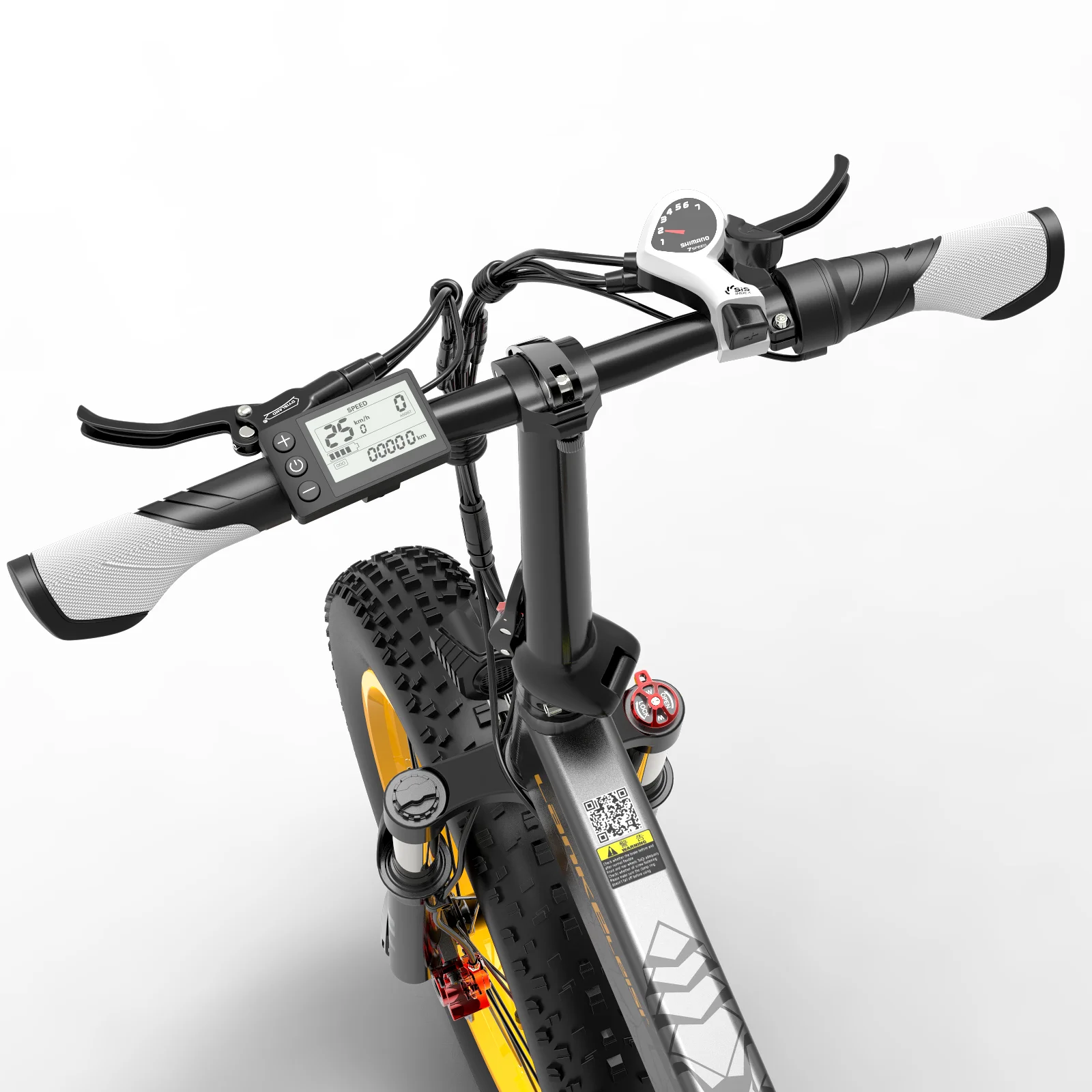 

LANKELEISI X3000PLUS 20-Inch Fat Tire Folding Electric Snow Bike 1000W Motor10.4Ah48V, Max Speed 46Km/hDouble Shock Absorber