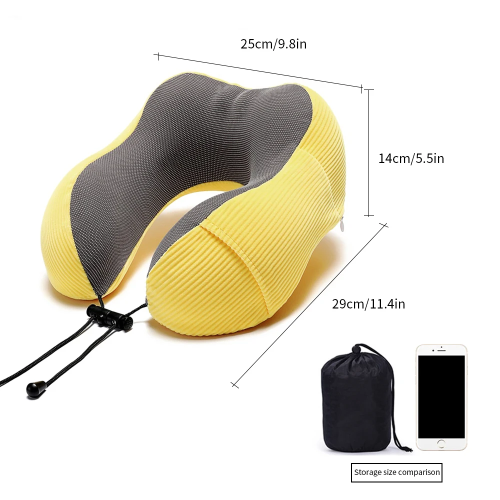 U-образные подушки из пены с памятью 1 шт. портативная подушка для путешествий на