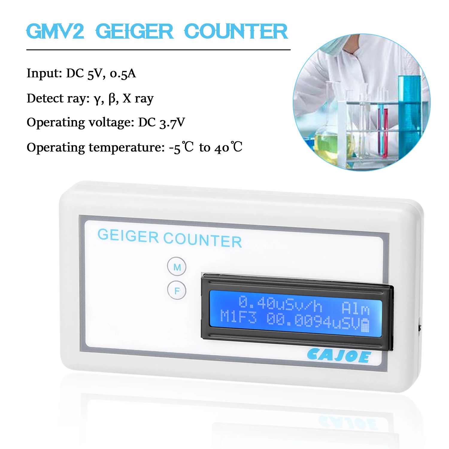 

Счетчик Гейгера GMV2 с ручкой, сборный детектор ядерного излучения