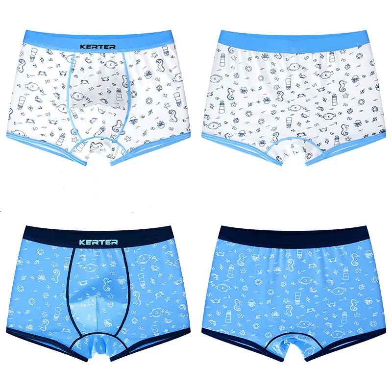 4pcs/pack Boys Boxers Underwear Cute Dinosaur Print Shorts Teenage Panties Toddler Baby Clothes Cotton Panties Kids Underpants