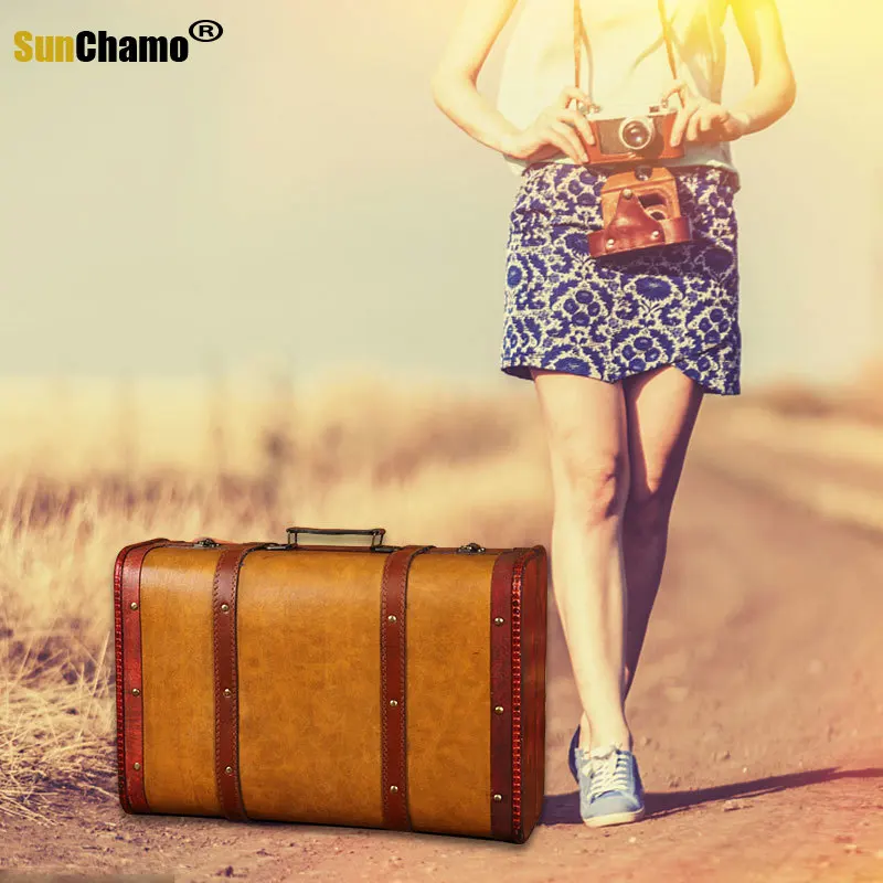Creative Classic Suit Box Clothes Storage Luggage Case Home Decorations Vintage Bar Photography Props Window Decoration | Дом и сад