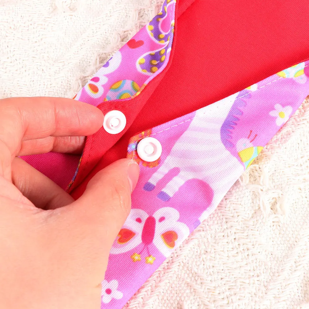 

1pc Red Lining Sanitary Pads Reusable Washable Cotton Menstrual Pads for Women(Purple Flower Pattern)