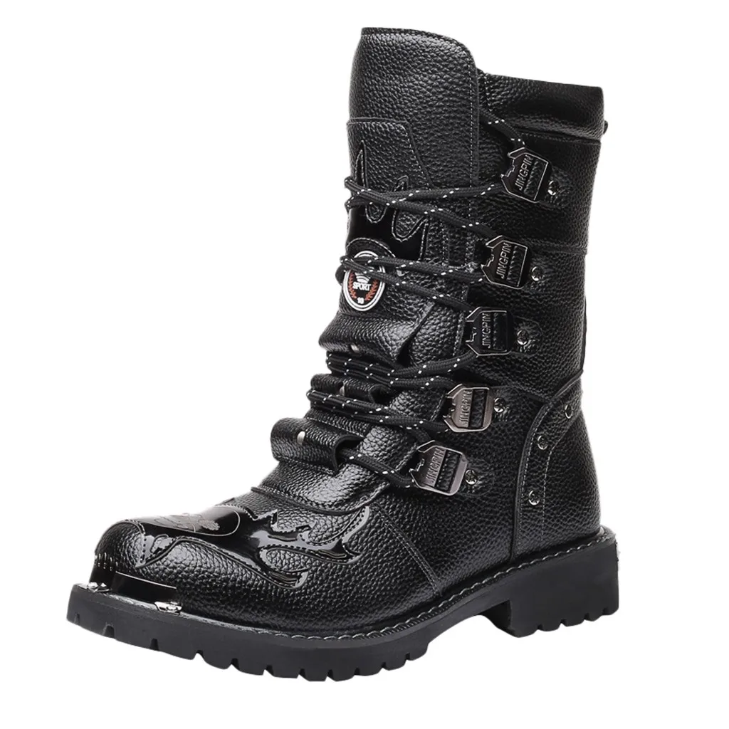 Мужские зимние ботинки SAGACE мужские водонепроницаемые теплые в стиле панк