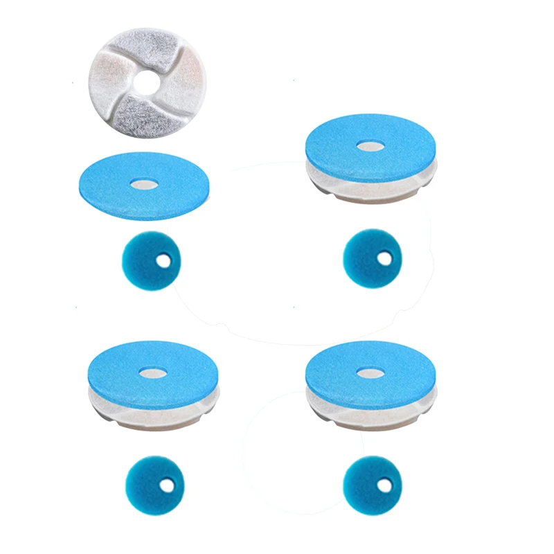 

4 set/lot Cat Water Drinker Replacement Filter Activated Carbon Coconut Shell For Pet Drinking Fountain Dispenser Filter Element