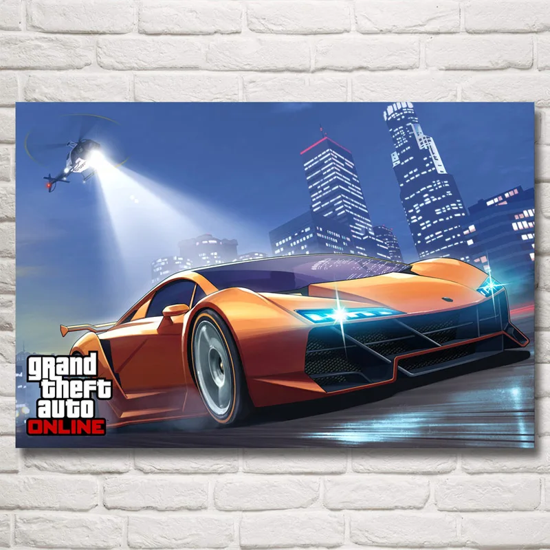 FOOCAME Grand Theft Auto V GTA 5 игровые плакаты и принты художественные шелковые картины для гостиной Современное украшение дома картина для спальни