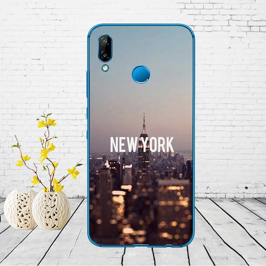 175DD New York City Soft Silicone Cover for Huawei P9 P10 P20 P30 Lite mate 10 20 PRO lite p smart 2019 case | Мобильные телефоны и