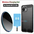 Беспроводное зарядное устройство Qi для Xiaomi Mi 11 Lite 4G 5G Mi 11 молодежных 6,55 '', беспроводное зарядное устройство для телефона с разъемом USB Type-C зарядный адаптер чехол