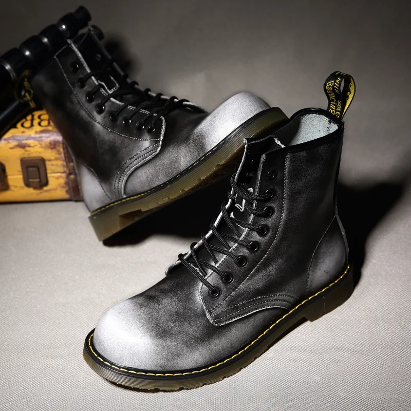 Шнурки для обуви Ботинки Martin стельки из спилка высокие мотоциклетные ботинки