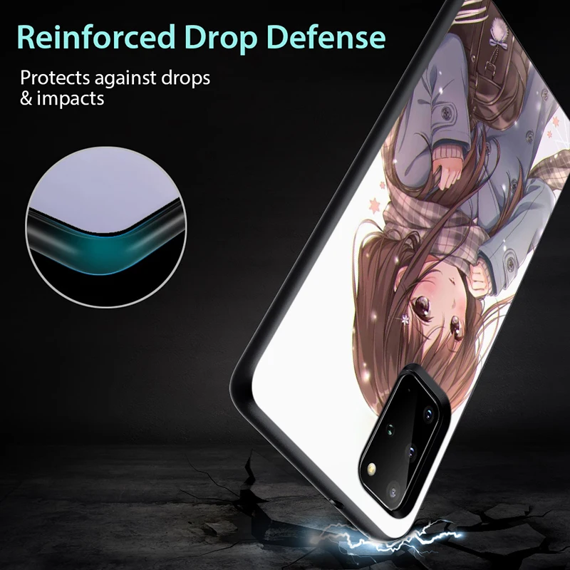 

Girl Anime for Samsung Note 20 Ultra 10 9 8 Plus Pro M60S M40 M30 M31S M20 M10 Black Phone Case
