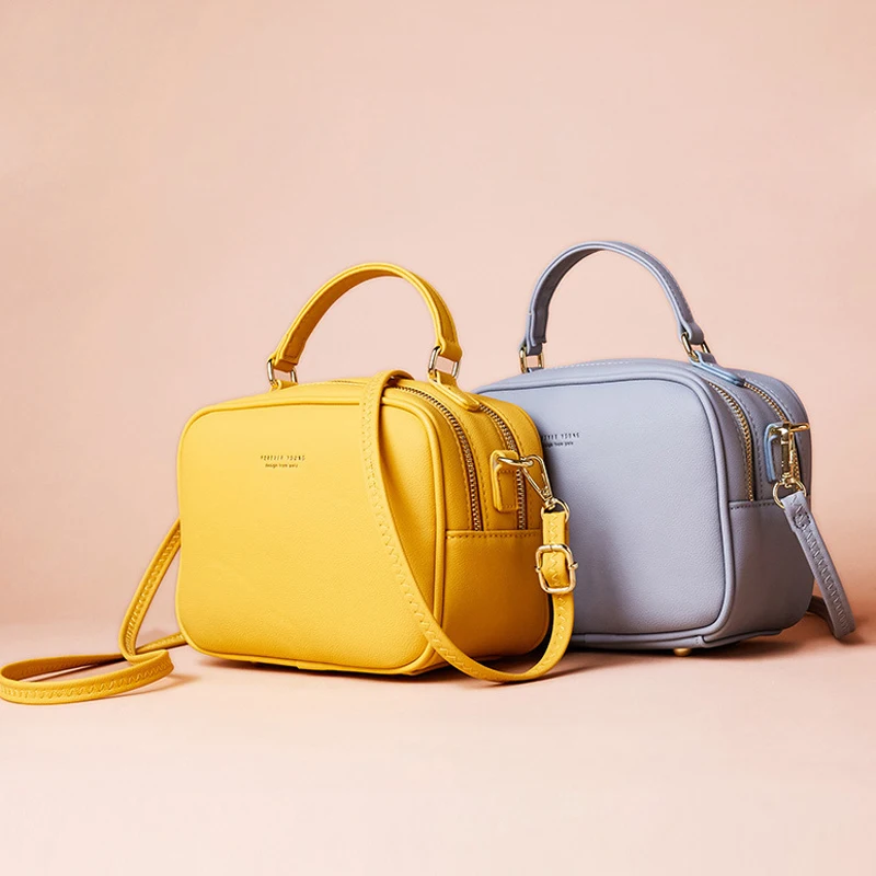 

2021 New HandBags Lady Pu Leather Women Messenger Bags Fashion Shoulder Bags Female Crossbody Flap Designer Bags Candy Color Bag