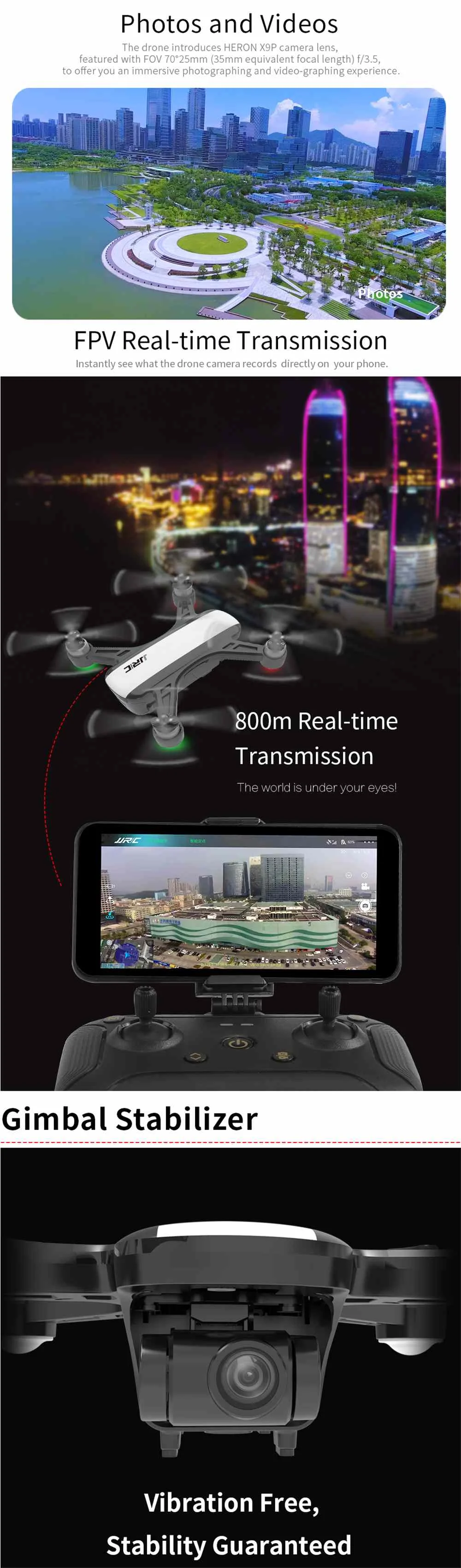 JJRC X9P Heron gps 5G WiFi w/4 K HD камера Оптическое позиционирование FPV гоночный Дрон и Радиоуправляемый квадрокоптер модель уличные игрушки RTF
