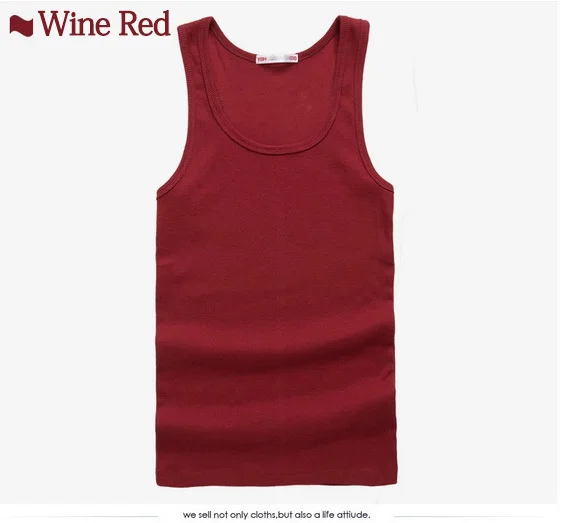 Wine Red E-BAIHUI упаковка из 3 рекламных мужских жилетов хлопок тонкий фитнес мужские майки Бодибилдинг нательная рубашка майка фитнес топы тройники 22151 - Цвет: Wine Red