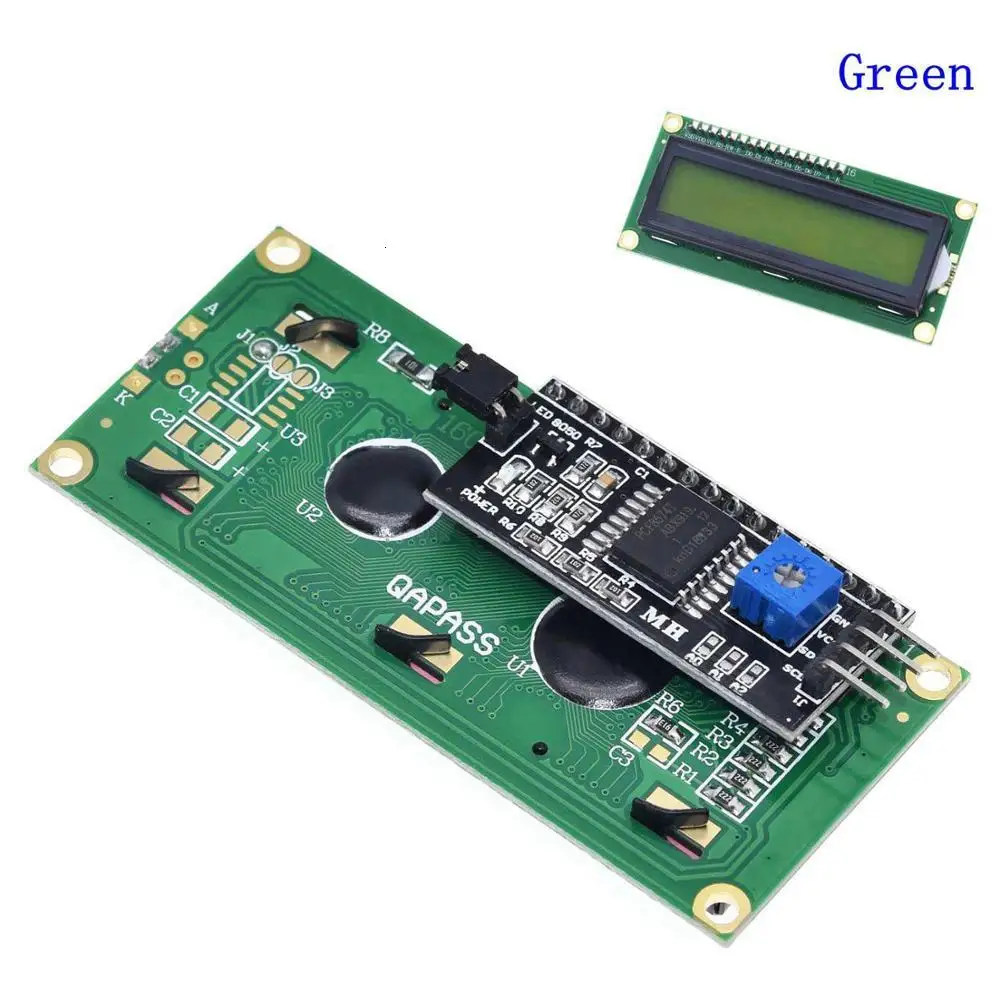 1 шт. модуль ЖКД синий зеленый экран IIC/igc 1602 для arduino 1602 lcd UNO r3 mega2560 lcd 1602 - Цвет: I2C 1602 Green