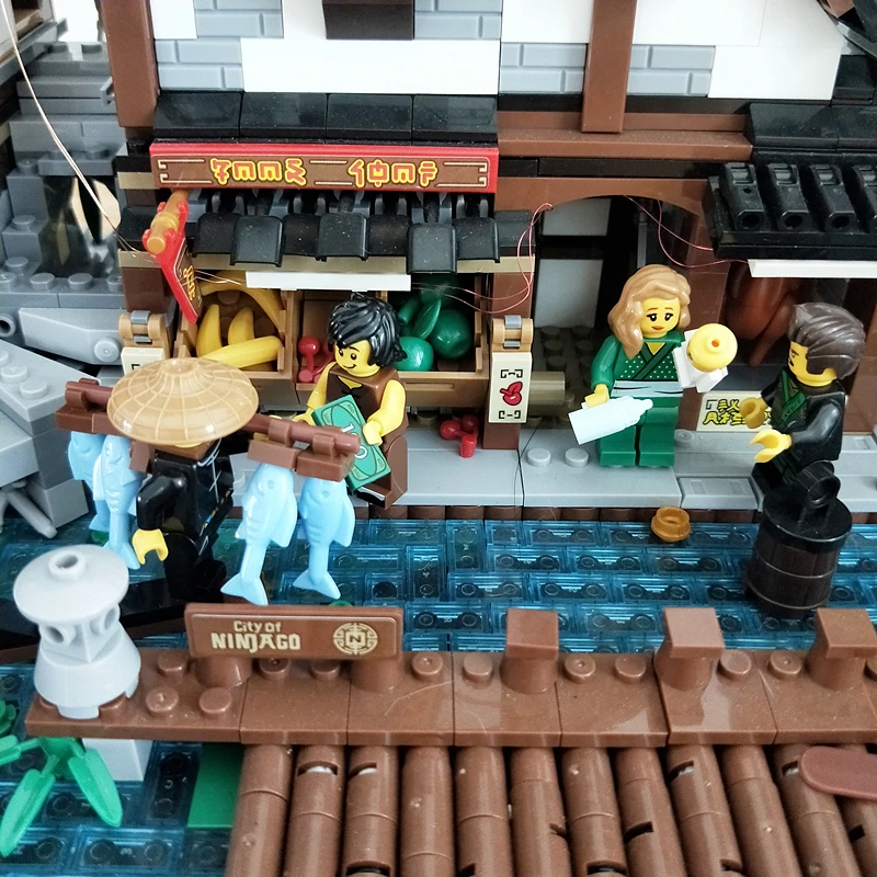 06083 NINJAGO город доки строительные блоки brikck Игрушка совместима с legoset 70657 Lepinbricks
