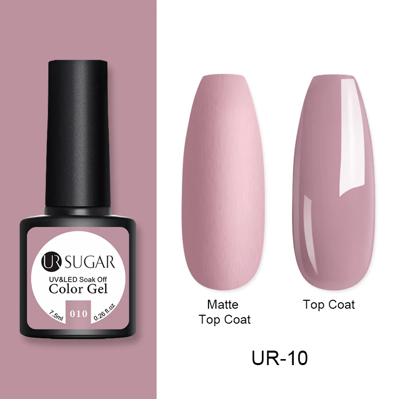 10 Ur Sugar, 7,5 мл, чистый цветной гель для ногтей, лак для ногтей, блеск, замачиваемый, УФ Гель-лак, Полупостоянный матовый эффект, эмаль, Гель-лак, УФ светодиодный - Цвет: 10