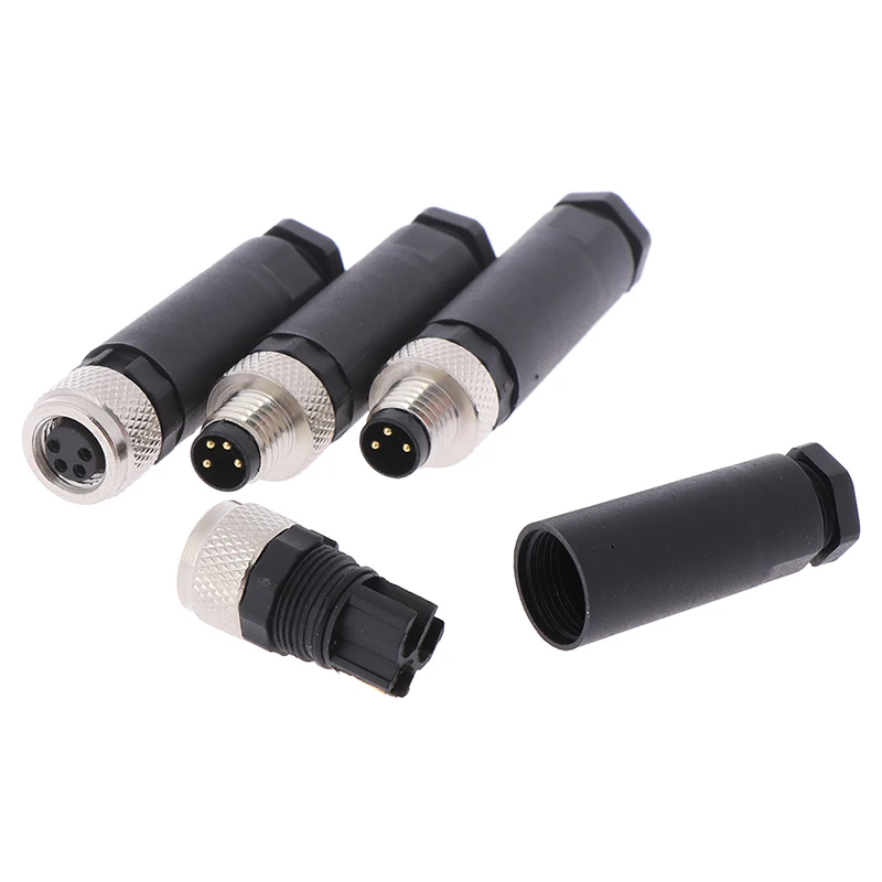

1Pcs M8 Sensor Connector Waterproof Male&female Plug Straight Angle Screw Threaded Coupling 3pin 4 Pin