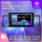 Автомобильный мультимедийный плеер, 6 ГБ ОЗУ 128 Гб ПЗУ 2004x2019 HD Android 11 DSP RDS навигация для Toyota Hiace-GPS, радио, без dvd, 2 din