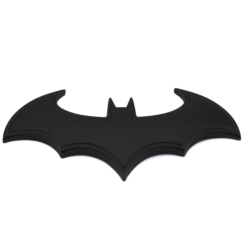 Наклейки на авто 3D наклейки холодный металл bat авто логотип автомобиля укладки Металл Бэтмен знак герба Хвост Наклейка мотоцикл автомобильные аксессуары автомобили - Название цвета: Black