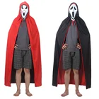 Плащ Вампира на Хэллоуин, для косплея, для обычной сцены, для выступлений, искусственная двухслойная черная и красная накидка, реквизит