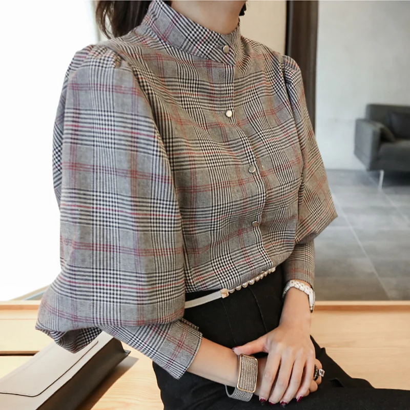 Женская блузка с воротником-стойкой, асимметричная блузка с длинным рукавом, воротником-стойкой и бантом сзади, 2020 от AliExpress WW