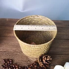 Плетеная корзина для белья из морских водорослей, складной ротанговый горшок ручной работы, цветочный горшок, плетеная игрушка для одежды, 16,3*11 см