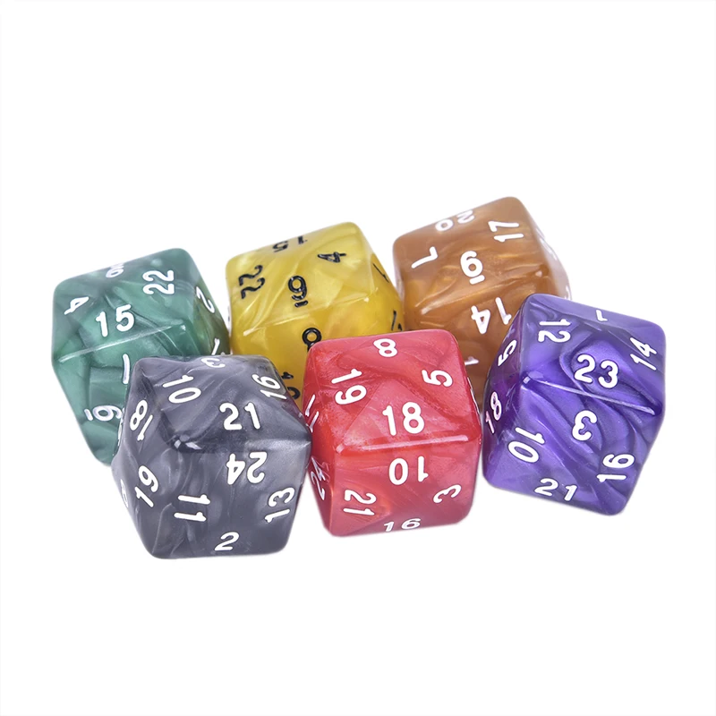 1 шт. D24 многогранные акриловые кости для любителей игры TRPG 24 игральные