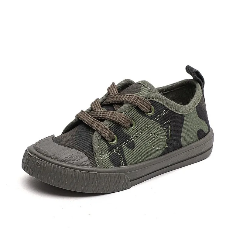 

Children's Sports Shoes 2020 Spring and Autumn New Camouflage Children Canvas Shoes Boys and Girls with Breathable Shoes