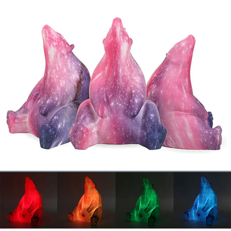 

Polar Bear Star Light Night Light Table Lamp Creative Cute for Home Bedroom I88
