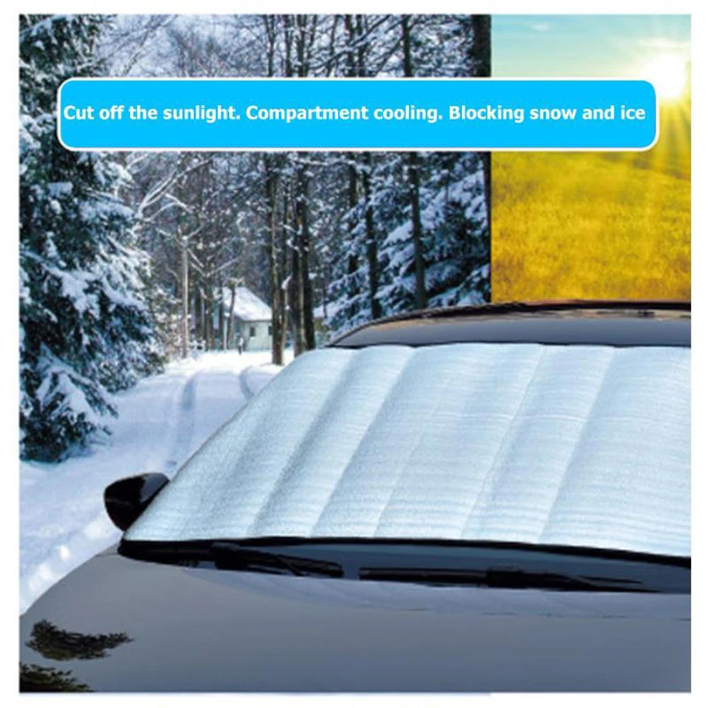 

Car Sunshade Windshield Snow Cover Front Car Windshield Sunshade Weather-Resistant Cover sun visor 59" x 27.5" Accessories