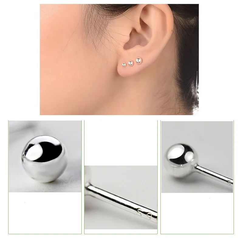 Серьги гвоздики из нержавеющей стали цвета розового золота в Корейском