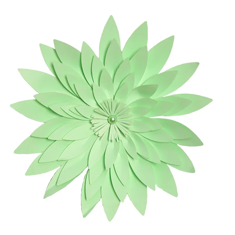 green Daisy Diy полуфабрикаты гигантская искусственная бумага Цветок Блестящий Фон для фотосессии настенные украшения большие бумажные бутоны реквизит для фотосъемки - Цвет: green Daisy