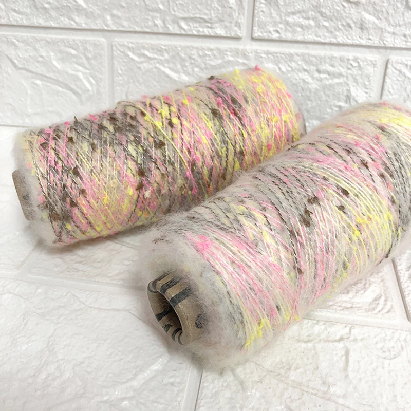 Новинка 500 г мягкая красочная плюшевая мохеровая пряжа с космической окраской 17%