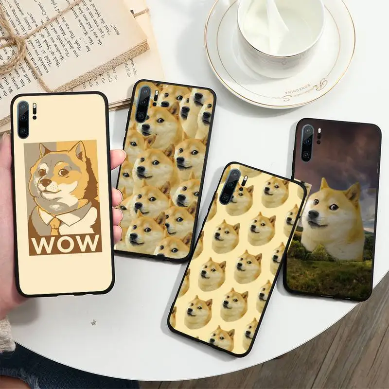 

Dogecoin Doge cute cartoon animal Phone Case For Huawei honor Mate P 10 20 30 40 i 9 8 pro x Lite smart 2019 nova 5t