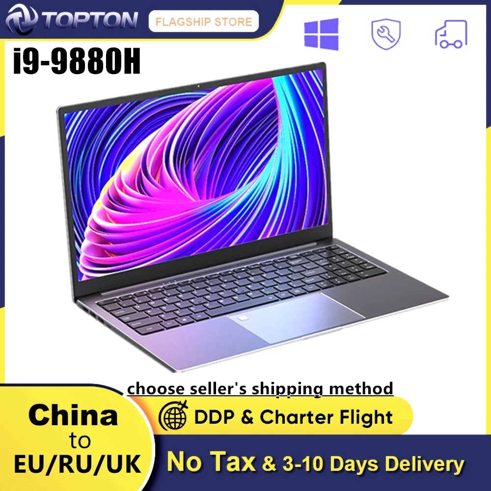 Игровой ноутбук Intel Core i9 9880H i7 9750H 15 6 'ɿHD DDR4 NVMe металлический ультрабук