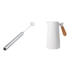 1 шт. Электрический молочной пены молока пароход  1 шт. 1L Стекло вкладыш термос кувшин для горячей воды герметичный бак горячей воды