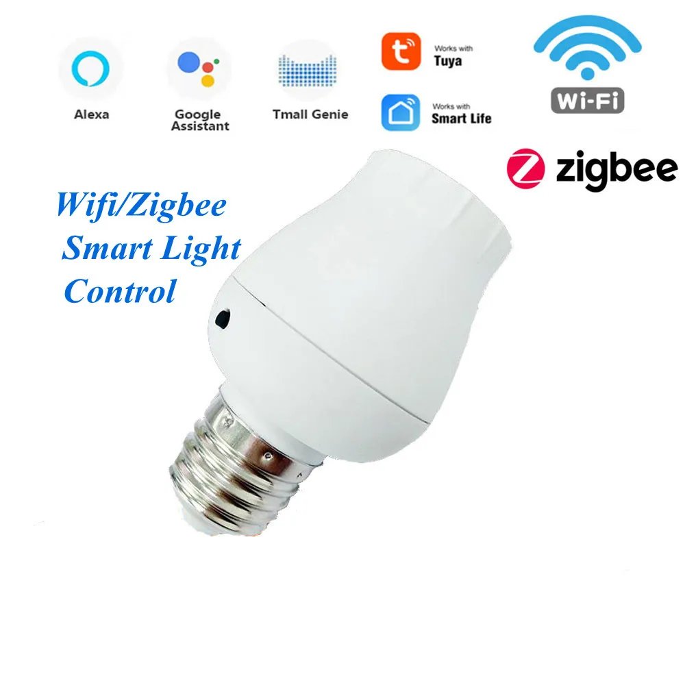 

Lamp Base Wireless Remote Control Zigbee/Wifi Bulb Holder Switch Type Light Control Fireproof Material For Home Light&Lighitng