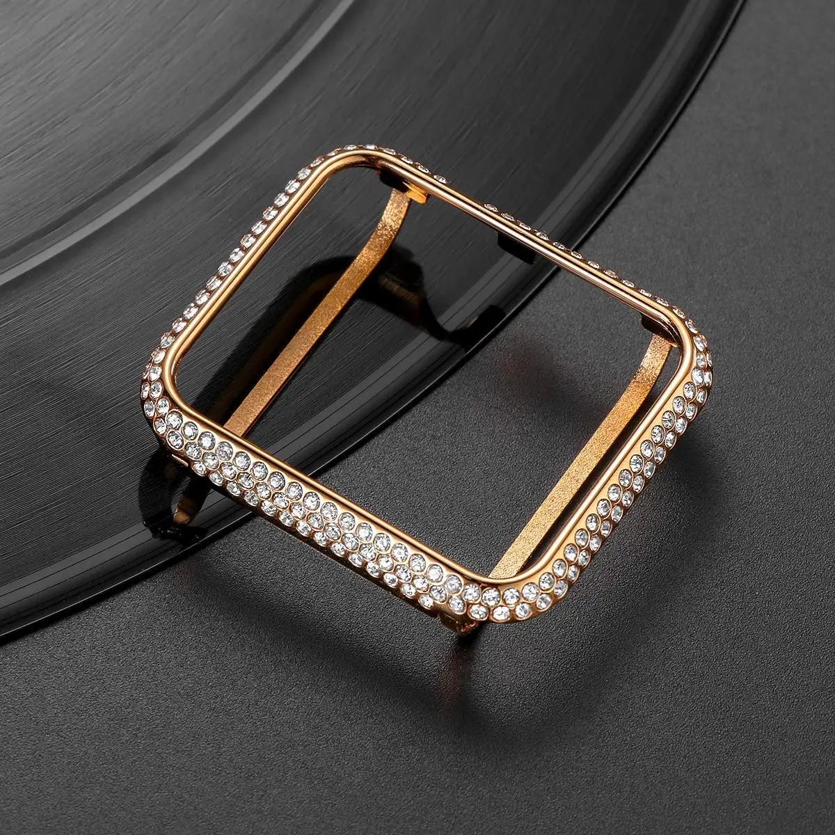24K настоящее золото Стразы хрусталь бриллиант защитный чехол для apple watch series 3 2 1 защитная рамка бампер Платиновое Покрытие чехол совместимый для apple watch 42 мм 38 мм женские мужские часы аксессуары