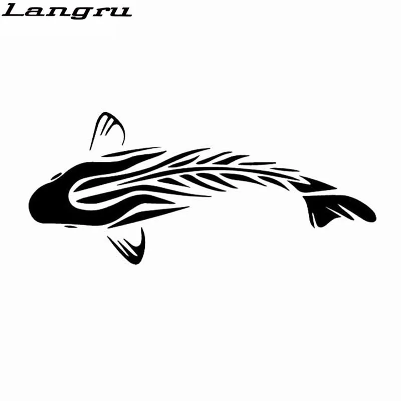 Langru 16 8 см * 7 4 этнический Карп виниловые рыболовные наклейки на автомобиль