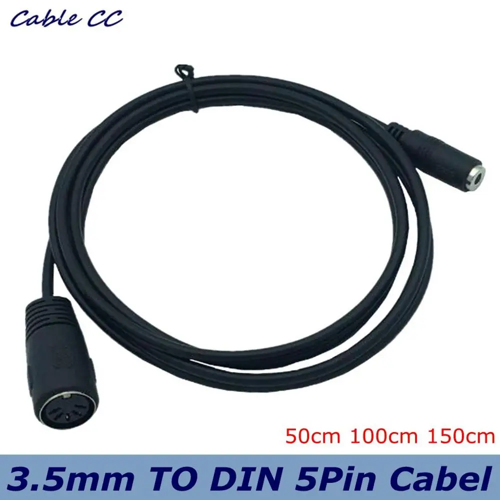 0 5 м/1 м аудио кабель удлинитель Din контактный MIDI Женский штекер на 3 мм стерео