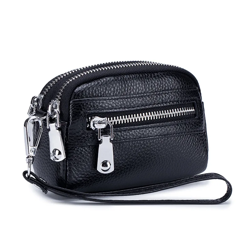 

Cowhide Wallet Women Mini Clutch Bag Coin Purse Large Capacity Genuine Leather Wallet Female Zipper Change Purse Handbag