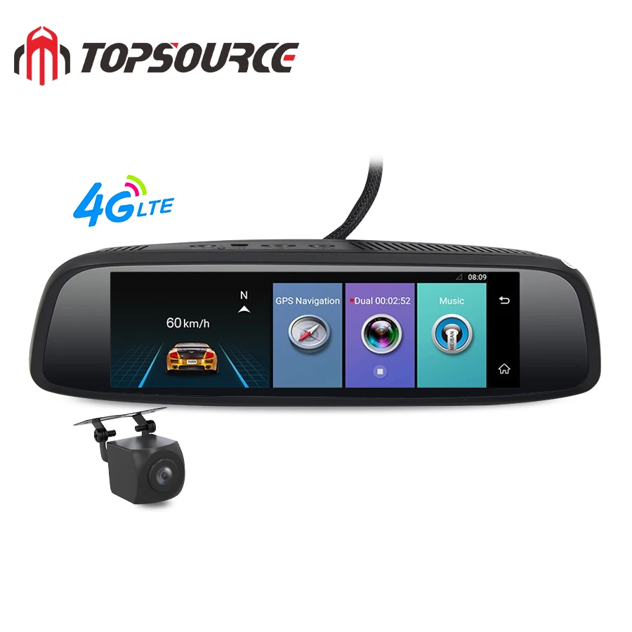 Зеркало-видеорегистратор TOPSOURCE 2 + 32 ГБ 4G Android 7 84 дюйма ADAS BT Full HD 1080P зеркало заднего
