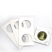50pcs 17 5mm 40mm coin holders storage clip case paper bags flip 2x2 flips paper boards coin collection home deco